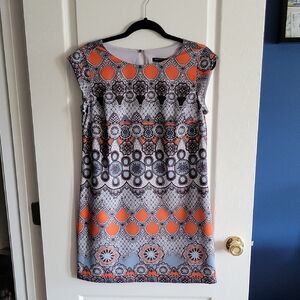 Banana Republic Factory Cap Sleeve Shift Dress, Multi-color, Size 6